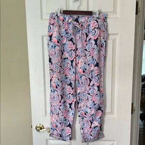 Lilly Pulitzer EUC Aden Linen Pant “Hi Tide It’s For Shore” in Size M